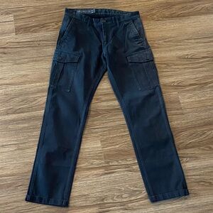 Armani Exchange Men’s black/charcoal gray cargo trousers. Size 32x30